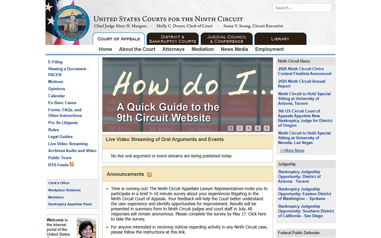 Ninth Circuit Court of Appeals for federal appeals from Marion County
